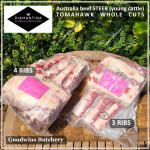 Beef rib TOMAHAWK Australia STEER (young cattle) DIAMANTINA frozen portioned 1 rib +/- 1.6kg (price/kg)